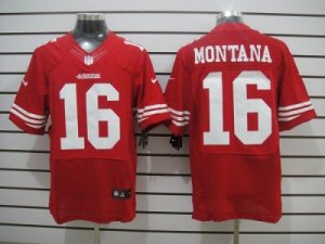 Nike NFL San Francisco 49ers #16 Joe Montana Red Jerseys(Elite)