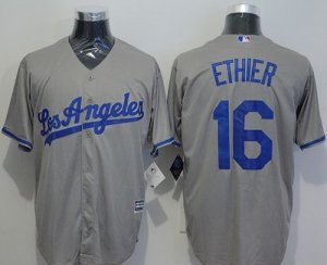 Los Angeles Dodgers #16 Andre Ethier Grey New Cool Base Stitched Baseball Jersey