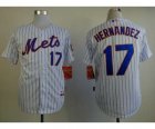 mlb jerseys new york mets #17 hernandez white[hernandez]