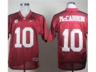 Ncaa Crimson Tide #10 AJ McCarron Red Embroidered Jerseys SEC patch