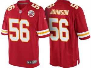 Men Kansas City Chiefs #56 Derrick Johnson Red Color Rush Limited Jersey