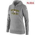 Women NEW Pittsburgh Steelers Heart & Soul Pullover Hoodie grey