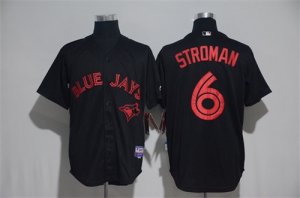 Blue Jays #6 Marcus Stroman Black Cool Base Jersey