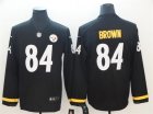 Nike Steelers #84 Antonio Brown Black Therma Long Sleeve Jersey