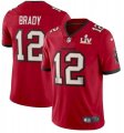 Nike Buccaneers #12 Tom Brady Red 2021 Super Bowl LV Vapor Untouchable Limited