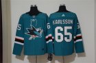 Sharks #65 Erik Karlsson Teal Adidas Jersey