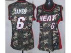 women nba miami heat #6 james camo