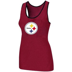 Nike Pittsburgh Steelers Ladies Big Logo Tri-Blend Racerback stretch Tank Top Red