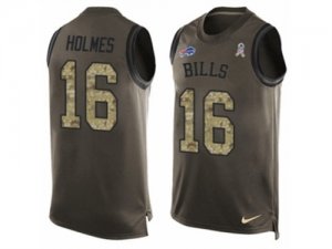 Mens Nike Buffalo Bills #16 Andre Holmes Limited Green Salute to Service Tank Top NFL Jersey