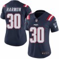 Women's Nike New England Patriots #30 Duron Harmon Limited Navy Blue Rush NFL Jersey