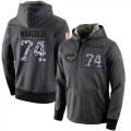 NFL Mens Nike New York Jets #74 Nick Mangold Stitched Black Anthracite Salute to Service Player Performance Hoodie