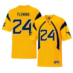 West Virginia Mountaineers #24 Maurice Fleming Gold College Football Jersey