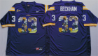 LSU Tigers 33 Odell Beckham Jr. Purple Portrait Number College Jersey