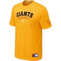 San Francisco Giants Yellow Nike Short Sleeve Practice T-Shirt