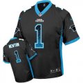 Nike Carolina Panthers #1 Cam Newton Black Team Color Men' Stitched NFL Elite Drift Fashion Jersey