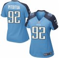 Women's Nike Tennessee Titans #92 Ropati Pitoitua Game Light Blue Team Color NFL Jersey