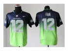 Nike jerseys seattle seahawks #12 fan blue-green[Elite II drift fashion]