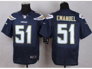 Nike San Diego Chrgers #51 Kyle Emanuel Navy Blue Team Color Men Stitched Jerseys(Elite)