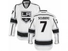 Mens Reebok Los Angeles Kings #7 Rob Scuderi Authentic White Away NHL Jersey