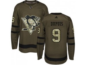 Youth Adidas Pittsburgh Penguins #9 Pascal Dupuis Green Salute to Service Stitched NHL Jersey