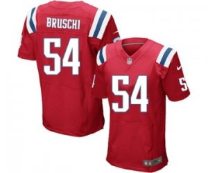 Mens Nike New England Patriots #54 Tedy Bruschi Elite Red Alternate NFL Jersey