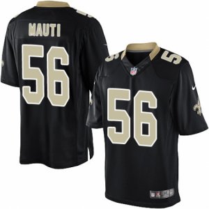 Mens Nike New Orleans Saints #56 Michael Mauti Limited Black Team Color NFL Jersey