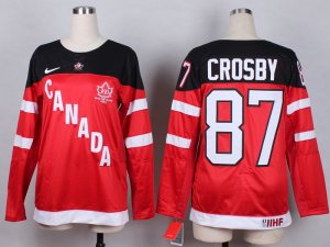 Women NHL Team Canada Olympic #87 crosby red jerseys[100 th]