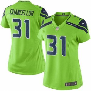 Womens Nike Seattle Seahawks #31 Kam Chancellor Green Stitched NFL Limited Rush Jersey