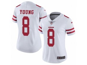 Women Nike San Francisco 49ers #8 Steve Young Vapor Untouchable Limited White NFL Jersey