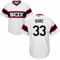 Men's Majestic Chicago White Sox #33 Zach Duke Authentic White 2013 Alternate Home Cool Base MLB Jersey