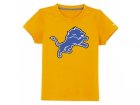 nike detroit lions sideline legend authentic logo youth T-Shirt yellow
