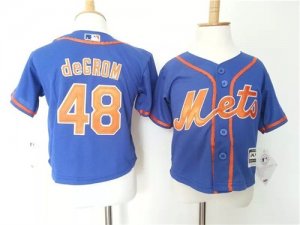 Mets #48 Jacob DeGrom Blue Toddler New Cool Base Jersey