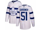 Men Adidas Toronto Maple Leafs #51 Jake Gardiner White Authentic 2018 Stadium Series Stitched NHL Jersey