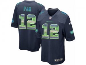 Mens Nike Seattle Seahawks 12th Fan Limited Navy Blue Strobe NFL Jersey