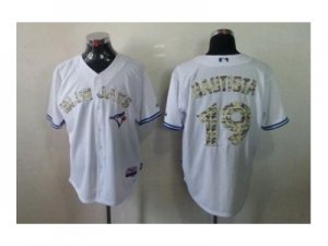 mlb jerseys toronto blue jays #19 bautista white[number camo]