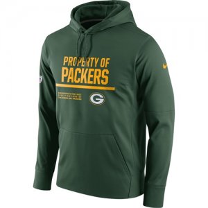 Men\'s Green Bay Packers Nike Green Circuit Property Of Performance Pullover Hoodie