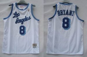 nba los angeles lakers #8 bryant throwback white