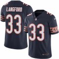 Mens Nike Chicago Bears #33 Jeremy Langford Limited Navy Blue Rush NFL Jersey