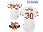 mlb jerseys baltimore orioles #30 tillman white[60 th]