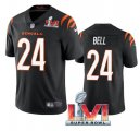 Nike Bengals #24 Vonn Bell Black 2022 Super Bowl LVI Vapor Limited Jersey