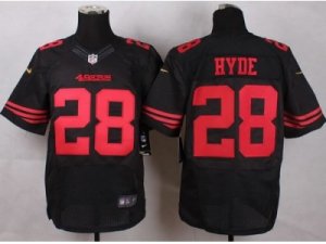 Nike San Francisco 49ers #28 Carlos Hyde Black Alternate Men Stitched jerseys(Elite)