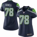 Women's Nike Seattle Seahawks #78 Bradley Sowell Limited Steel Blue Team Color NFL Jersey