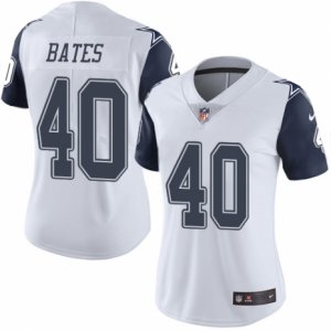 Women\'s Nike Dallas Cowboys #40 Bill Bates Limited White Rush NFL Jersey