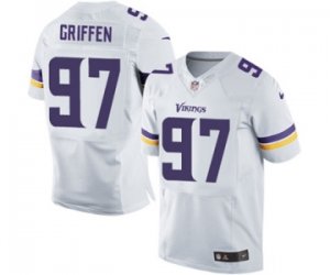 Men\'s Nike Minnesota Vikings #97 Everson Griffen Elite White NFL Jersey