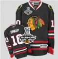nhl jerseys nhl chicago blackhawks #10 sharp black[2013 stanley cup champions]