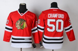 youth nhl chicago blackhawks #50 CRAWFORD red