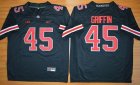 NCAA Ohio State Buckeyes #45 Archie Griffin Black(Red No.) Limited Stitched Jersey