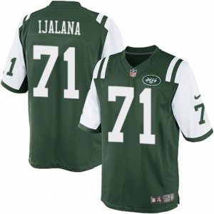 Mens Nike New York Jets #71 Ben Ijalana Limited Green Team Color NFL Jersey