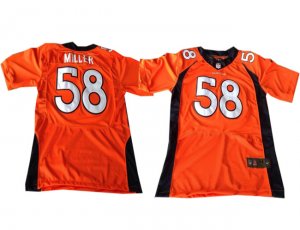 Nike Denver Broncos #58 Von Miller Orange Jersey(Elite 2013)