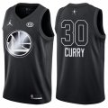 Warriors #30 Stephen Curry Jordan Brand Black 2018 All-Star Game Swingman Jersey
